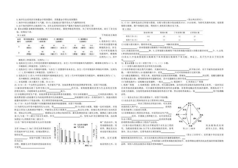 《2018年浙江省高考生物11月（含解析版）(1)_高考一二三轮复习_生物_2027年高考生物专项_2008年-2026年生物高考真题-G427_2008-2020年高考_地方卷_浙江高考生物08-21_A3word版_PDF版（赠送）》第3页预览
