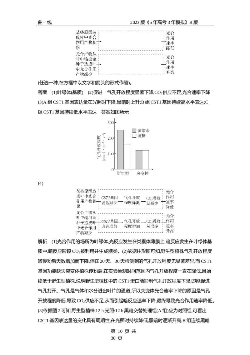《1_专题6　光合作用（专题资料包）_2023版教学资源包_2023版新高考新教材版选考总复习生物5·3B版_6_专题六光合作用_1_专题资料包》第10页预览