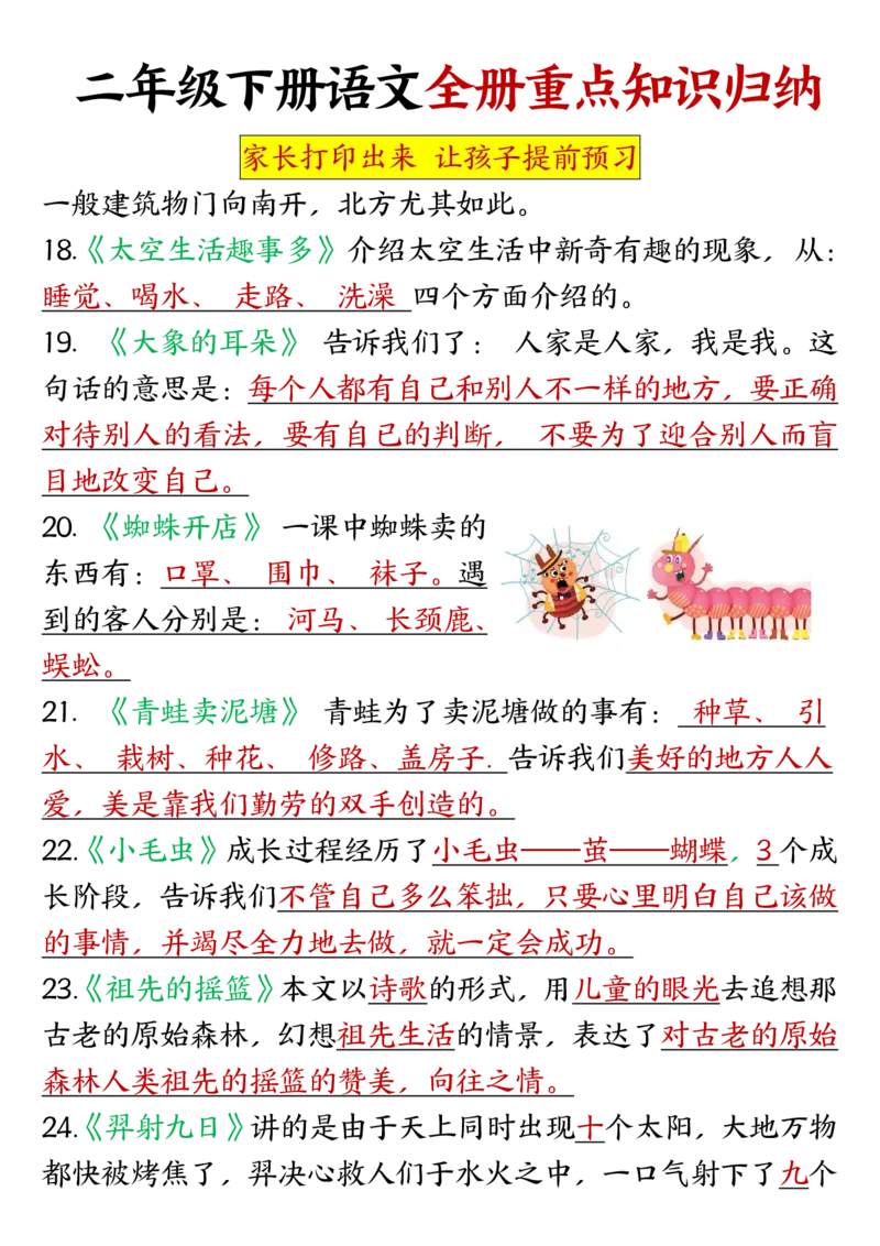 《全册重点知识点汇总及默写二下语文(1)_2年级下册同步教辅_2下-语文_二下语文-知识点汇总》第8页预览
