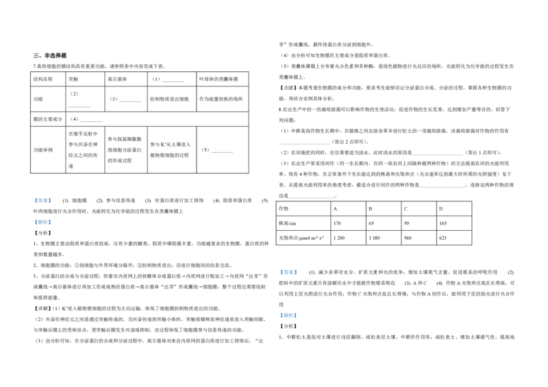 《2020年全国统一高考生物试卷（新课标ⅰ）（含解析版）(1)_高考一二三轮复习_生物_2027年高考生物专项_2008年-2026年生物高考真题-G427_2008-2020年高考_全国卷_A3word版_PDF版（赠送）》第3页预览