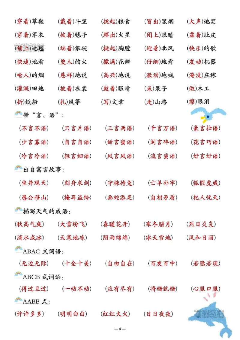《新版•2上语文《期末总复习必背知识汇总》_26秋小学语文《精选合集》_新版•2年级语文《精选合集》上册_新版•2上语文《重点汇总》》第4页预览