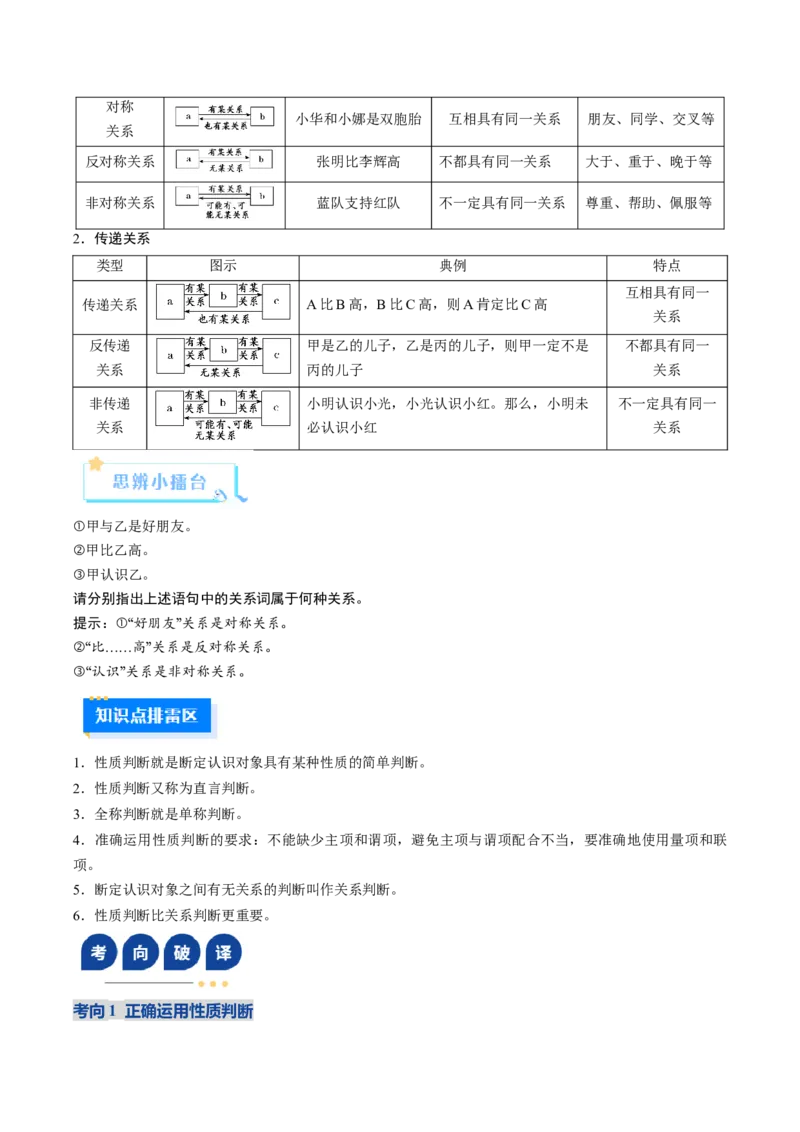 《第05课正确运用判断（复习讲义）（学生版）（全国通用）_zheng治_2026年_2026年高考政治一轮复习讲义+练习+课件（新教材新高考）-G55_2026版_选择性必修3逻辑与思维》第8页预览
