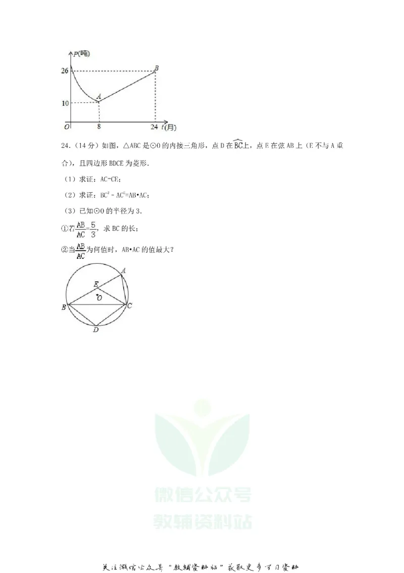 《2018浙江省台州市中考数学真题及答案_初高中资料库_初中资料库（转存避免链接过期失效）_初中数学》第6页预览