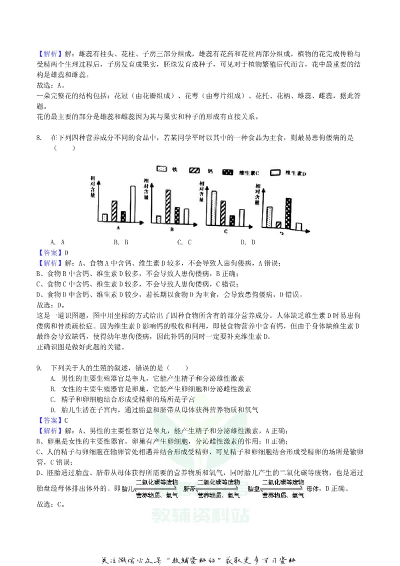 《2018湖南省衡阳市中考生物真题及答案_初高中资料库_初中资料库（转存避免链接过期失效）_初中生物》第3页预览