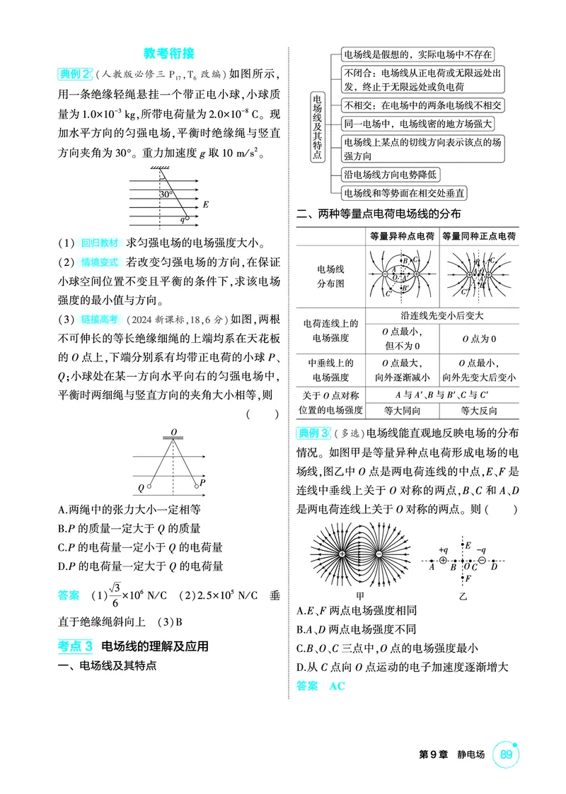 《2_精讲册第9章静电场_2026版教学资源包_202653高考总复习A版_广东版_2026版.广东版.选考总复习.物理.5·3A版_二、教师用书PDF_第9章静电场_1_PDF教参电子书》第2页预览