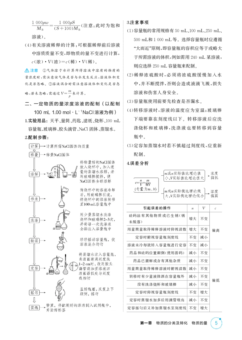 《2_精讲册-第一章物质的分类及转化物质的量_2026版教学资源包_202653高考总复习A版_浙江版_2026版.浙江版.选考总复习.化学.5·3A版_二、教师用书PDF_第一章物质的分类及转化物质的量》第5页预览