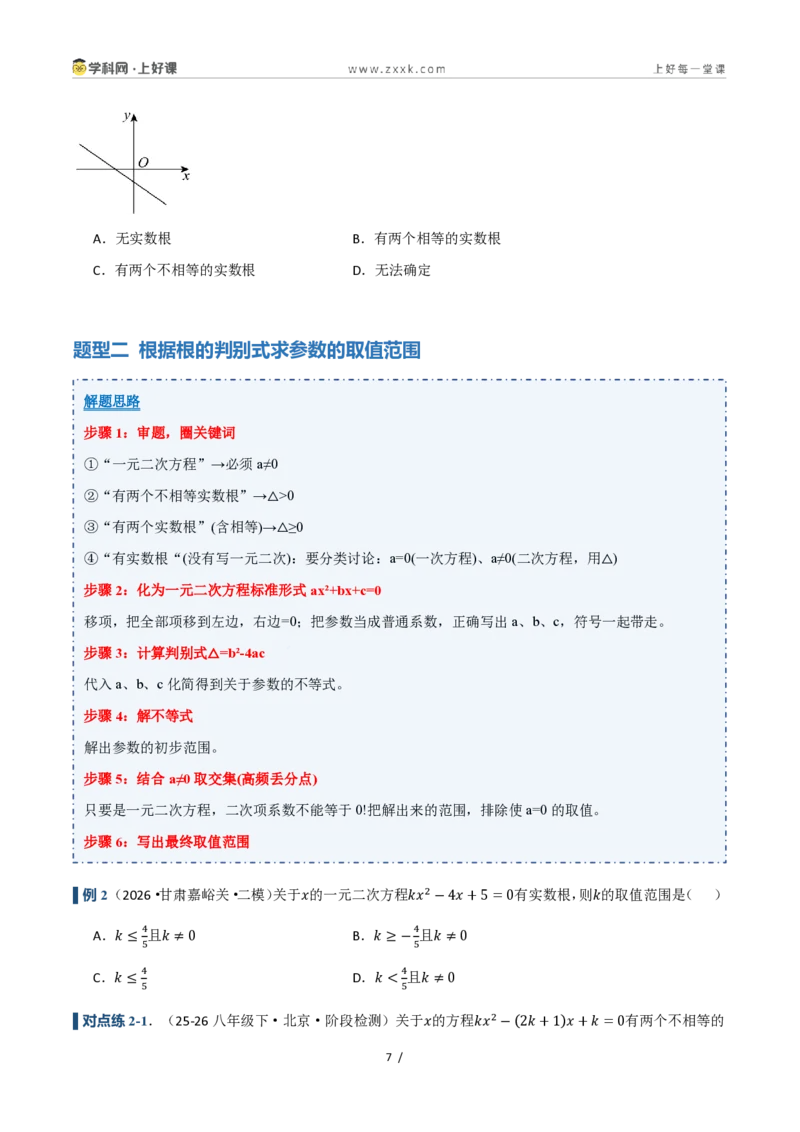 《25.2.2公式法(讲义)(原卷版)_2026秋初中教辅合集_2027学科网&_2026秋《同步备课系列》9上数学_第二十五章一元二次方程_培优讲义》第7页预览