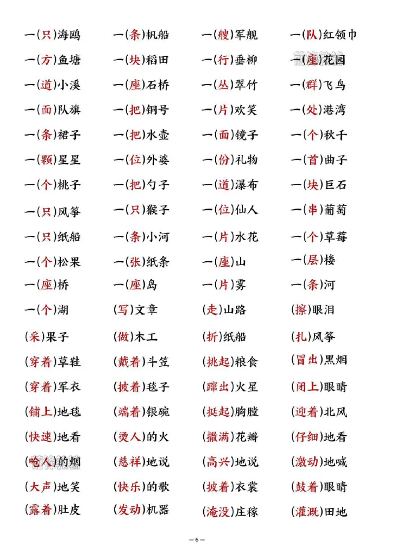 《新版•2上语文《期末总复习》全册高频考点汇总_26秋小学语文《精选合集》_新版•2年级语文《精选合集》上册_新版•2上语文《重点汇总》》第6页预览