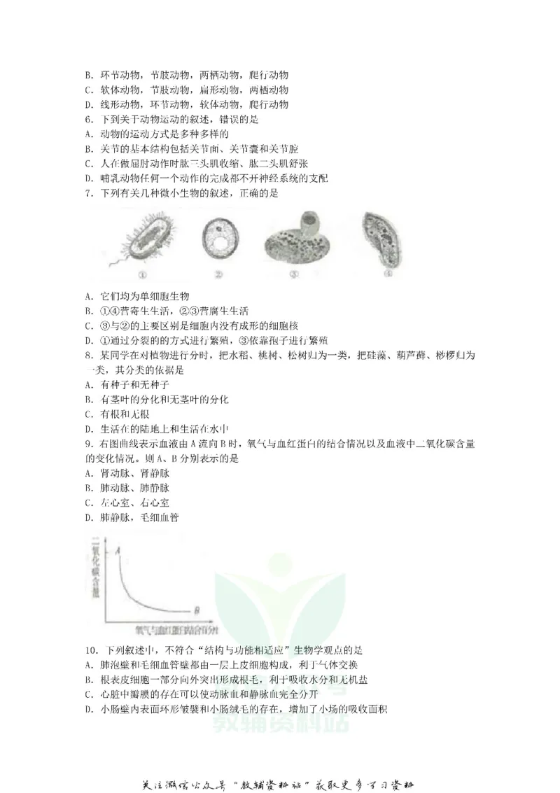 《2018山东省菏泽市中考生物真题_初高中资料库_初中资料库（转存避免链接过期失效）_初中生物》第2页预览