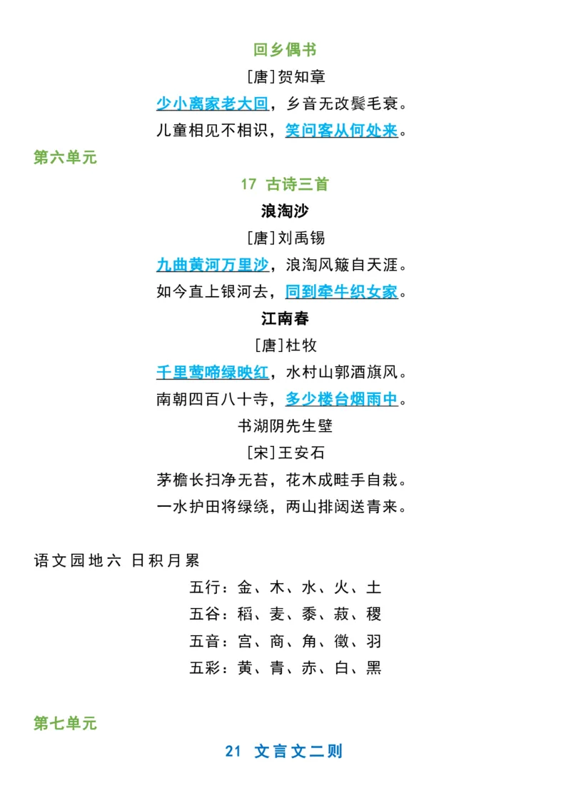《六年级上册语文必背全册重点知识点总结_6年级上册同步教辅_6上语文_六上语文专项练习》第6页预览