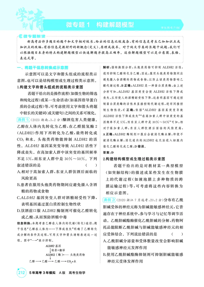 《2_精讲册-微专题1构建解题模型_2026版教学资源包_202653高考总复习A版_广东版_2026版.广东版.选考总复习.生物.5·3A版_微专题_微专题1构建解题模型_4_PDF教参电子书》第1页预览