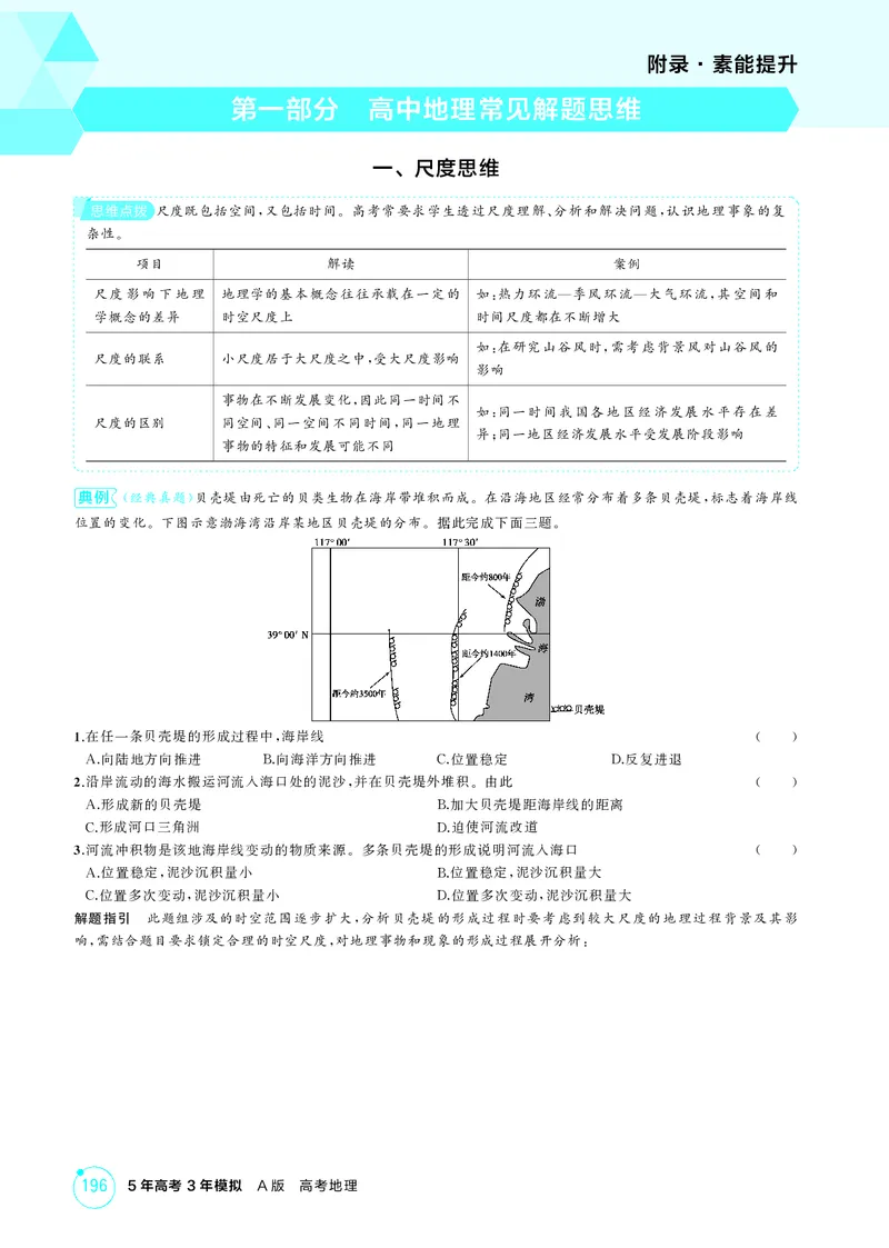 《4_第一部分高中地理常见解题思维_2026版教学资源包_202653高考总复习A版_江苏版_2026版.江苏版.选考总复习.地理.5·3A版_图书电子资源_附录·素能提升_1_PDF教参电子书》第1页预览