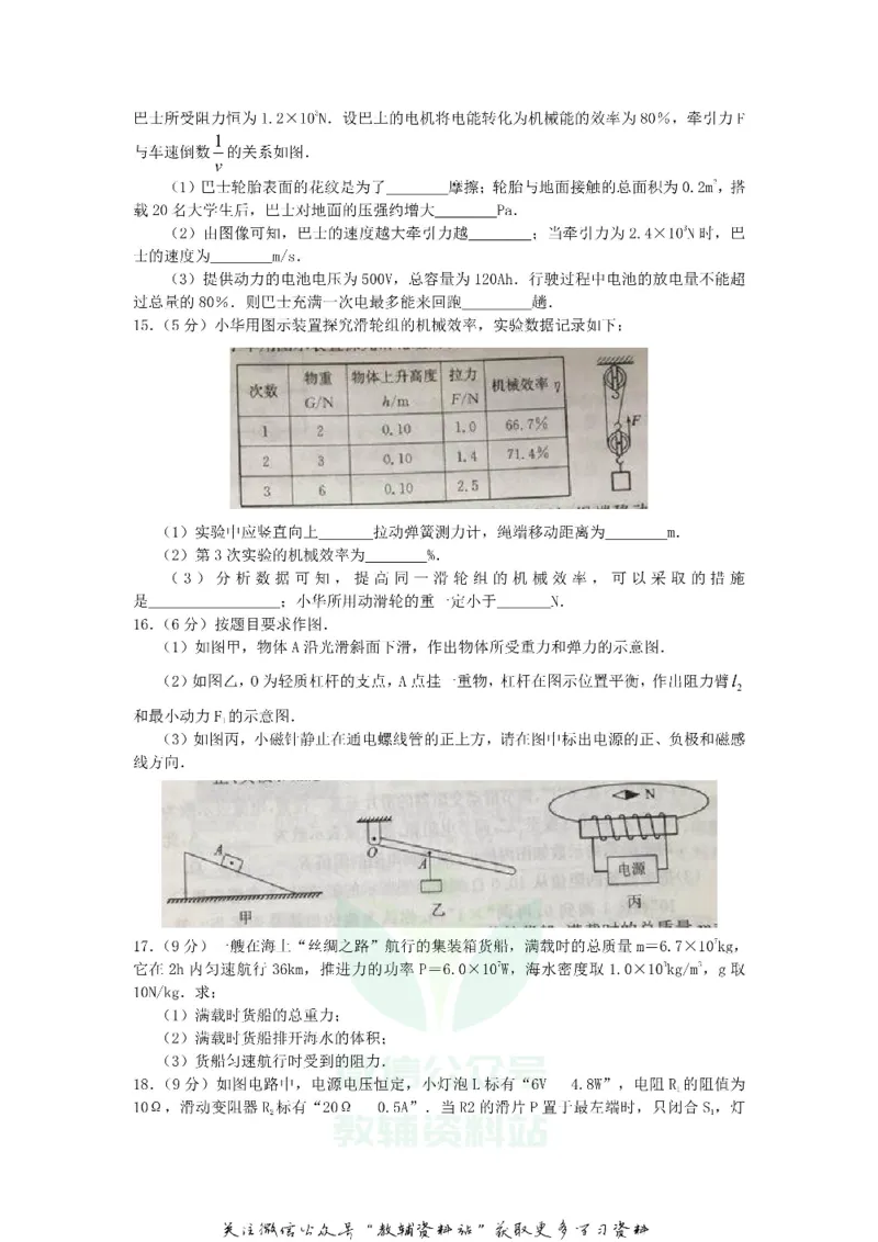 《2018江苏省南通市中考物理真题及答案_初高中资料库_初中资料库（转存避免链接过期失效）_初中物理》第3页预览