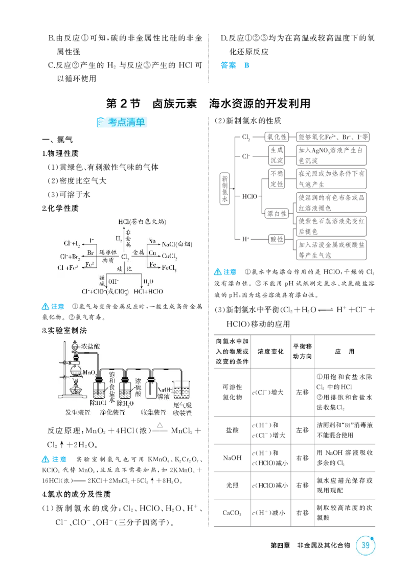 《2_精讲册-第四章非金属及其化合物_2026版教学资源包_202653高考总复习A版_湖南版_2026版.湖南版.选考总复习.化学.5·3A版_二、教师用书PDF_第四章非金属及其化合物_1_专题资料包》第2页预览