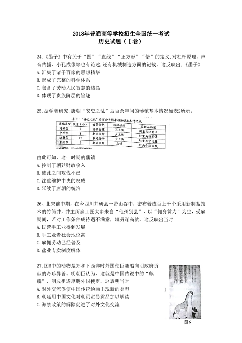 《2018年高考文综全国一卷历史真题含答案(1)_高考一二三轮复习_历史_2027年高考历史专项复习_2008年-2026年历史高考真题-G427_2008-2020年高考_地方卷_安徽高考历史08-20》第1页预览