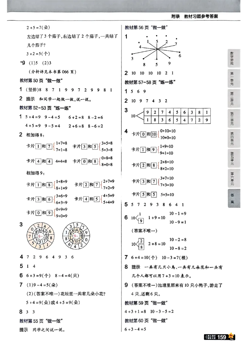 《数学1A（25秋）_2025小学全科《课后习题答案》大合集语文数学英语科学道法_《小学课后习题参考答案》2025秋_小学数学（25秋更新）_数学（人教版）25秋更新_参考答案（1-6上册）25秋更新》第4页预览