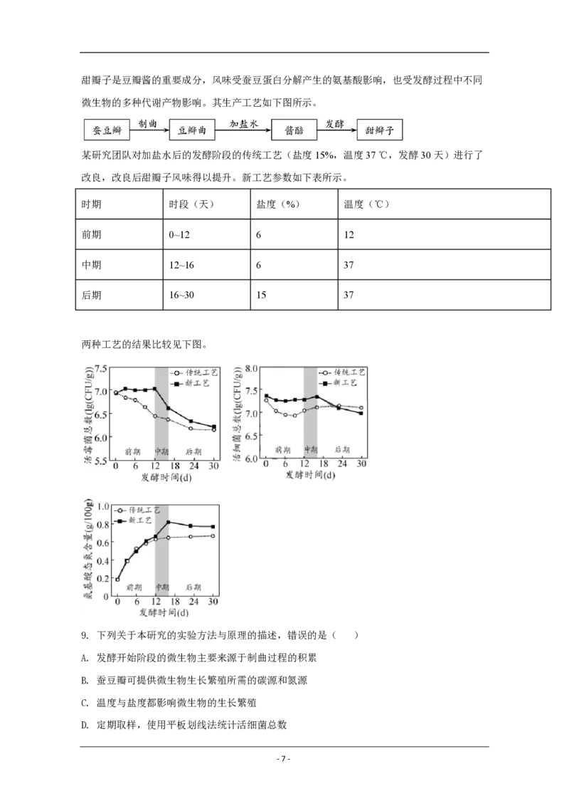 《2020年天津市高考生物试卷解析版(1)_高考一二三轮复习_生物_2027年高考生物专项_2008年-2026年生物高考真题-G427_2008-2020年高考_地方卷_天津高考生物07-21_A4word版_天津生物PDF版（赠送）》第7页预览