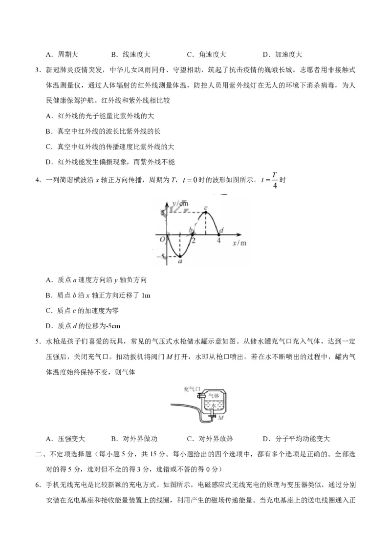 《2020年天津市高考物理试卷_高考一二三轮复习_物理_2026年-物理高考专项复习_2008年-2025年物理高考真题_2008-2020年高考_地方卷_天津高考物理07-21_A4word版_PDF版（赠送）》第2页预览