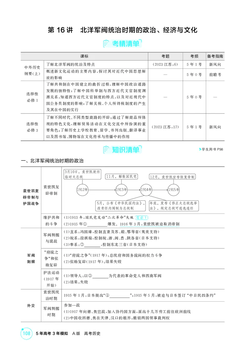 《1_7-第六单元辛亥革命与中华民国的建立_2026版教学资源包_202653高考总复习A版_江苏版_2026版.江苏版.选考总复习.历史.5·3A版_二、教师用书PDF_第二部分中国近现代史_2_精讲册PDF》第5页预览