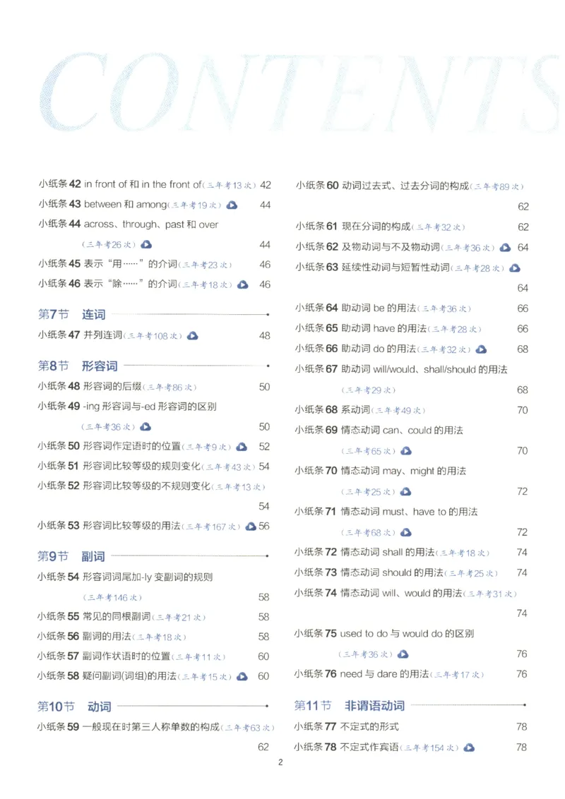 《2027版星火初中英语语法120张小纸条_2026秋初中教辅合集_2027《星火英语•初中英语语法120张小纸条》》第5页预览