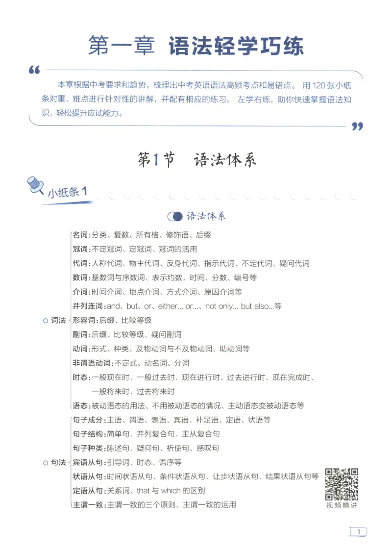 《2027版星火初中英语语法120张小纸条_2026秋初中教辅合集_2027《星火英语•初中英语语法120张小纸条》》第7页预览