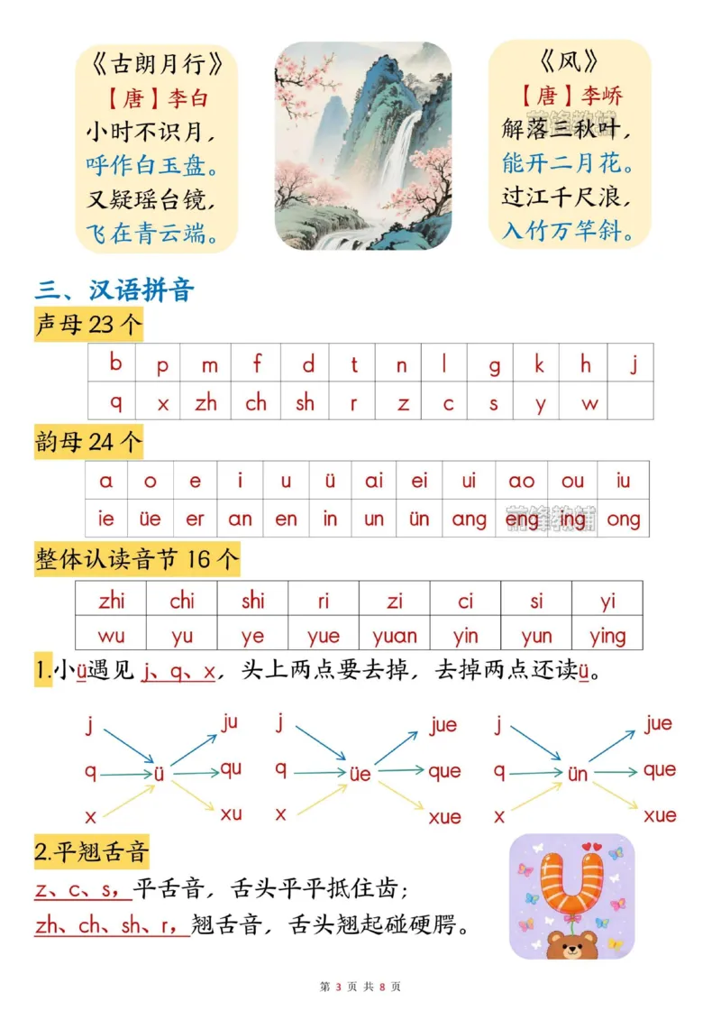 《新版•1上语文《知识点归纳》_26秋小学语文《精选合集》_新版•1年级语文《精选合集》上册_新版•1上语文《重点汇总》》第3页预览
