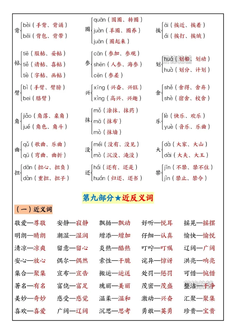 《新版•3上语文《期末全册必背重点》_26秋小学语文《精选合集》_新版•3年级语文《精选合集》上册_新版•3上语文《重点汇总》》第7页预览