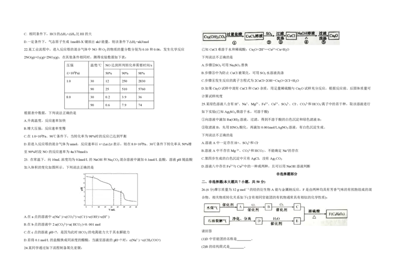 《2018年浙江省高考化学4月（含解析版）(1)_高考一二三轮复习_化学_2027年高考化学专项复习_2008年-2026年化学高考真题-G427_2008-2020年高考_地方卷_浙江高考化学2008-2021_A3word版》第3页预览