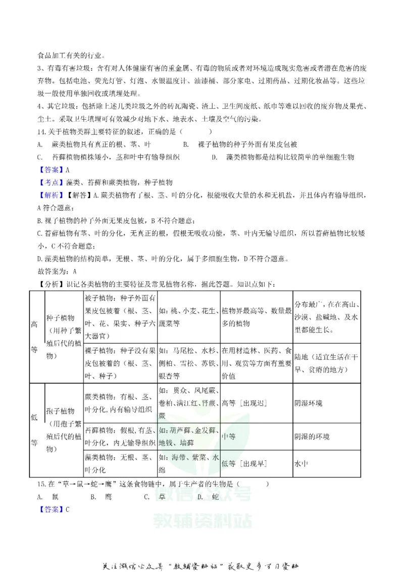 《2018辽宁省沈阳市中考生物真题及答案_初高中资料库_初中资料库（转存避免链接过期失效）_初中生物》第6页预览