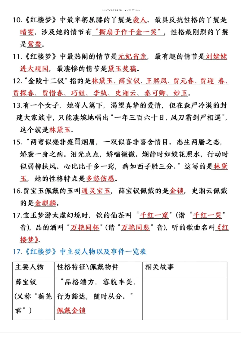 《六年级下册语文寒假预习四大名著常考重点(1)_6年级下册同步教辅_6下语数英-寒假作业》第6页预览