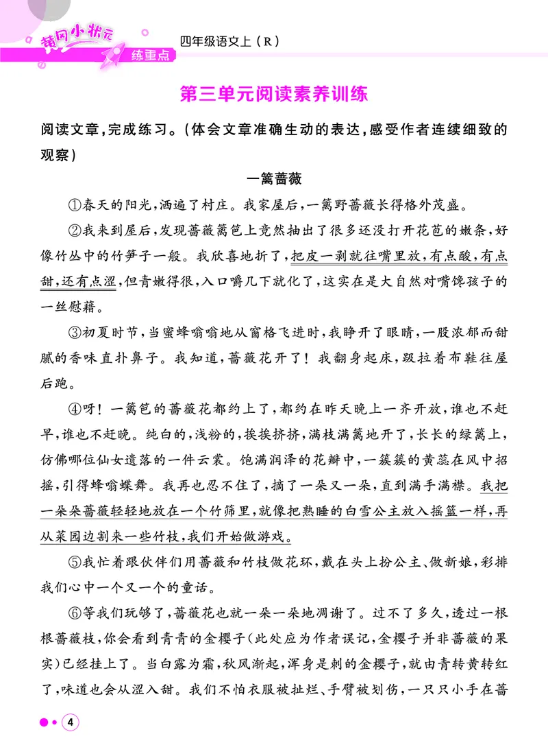 《四年级语文上册《黄冈小状元快乐读书吧阅读新题型》_黄冈小状元快乐读书吧阅读新题型》第5页预览