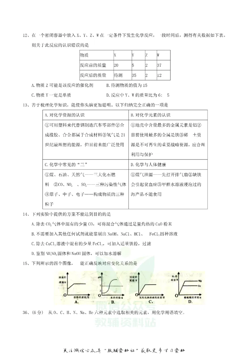 《2018湖北省随州市中考化学真题及答案_初高中资料库_初中资料库（转存避免链接过期失效）_初中化学》第2页预览