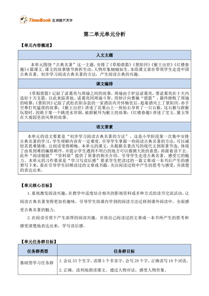 《第二单元单元分析》第1页预览