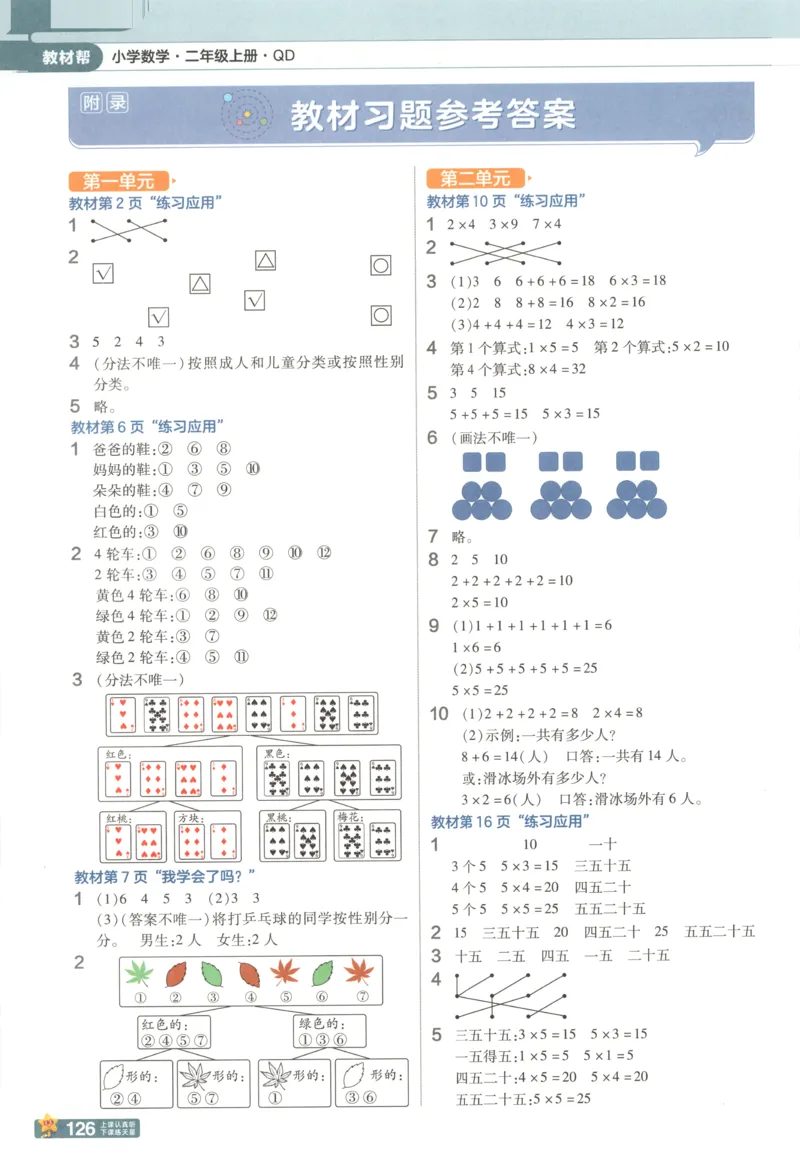 《25秋青岛63制数学2年级上册教材习题答案_2025小学全科《课后习题答案》大合集语文数学英语科学道法_《小学课后习题参考答案》2025秋_小学数学（25秋更新）_数学（青岛版）25秋更新_六三制》第1页预览