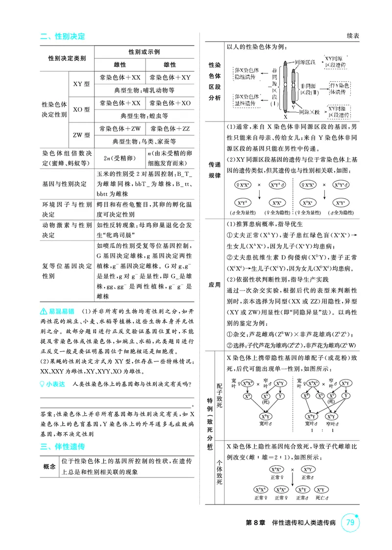 《2_精讲册-第8章伴性遗传和人类遗传病_2026版教学资源包_202653高考总复习A版_广东版_2026版.广东版.选考总复习.生物.5·3A版_第2部分遗传与进化_第8章伴性遗传和人类遗传病_4_PDF教参电子书》第2页预览