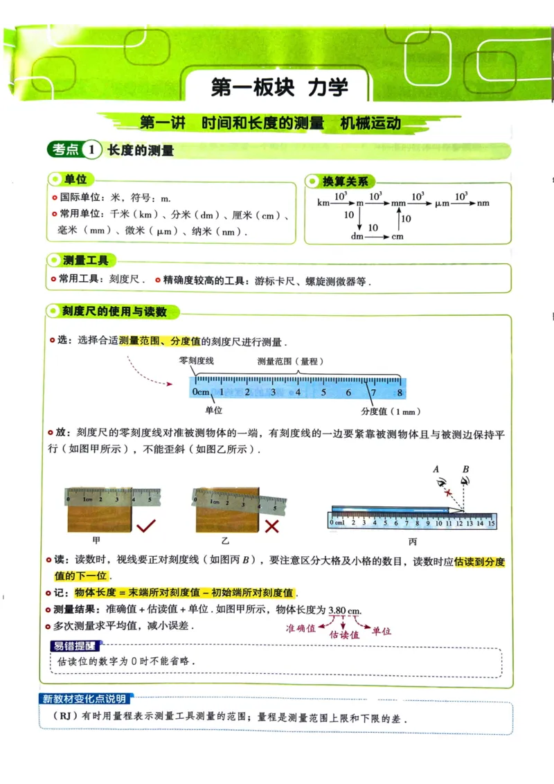 《26春九年级物理总复习知识读本全彩版高分中考广东_2026秋初中教辅合集_2026《高分突破物理总复习》广东专版》第3页预览