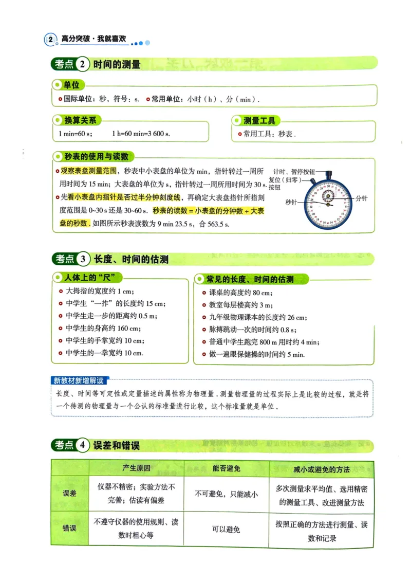 《26春九年级物理总复习知识读本全彩版高分中考广东_2026秋初中教辅合集_2026《高分突破物理总复习》广东专版》第4页预览