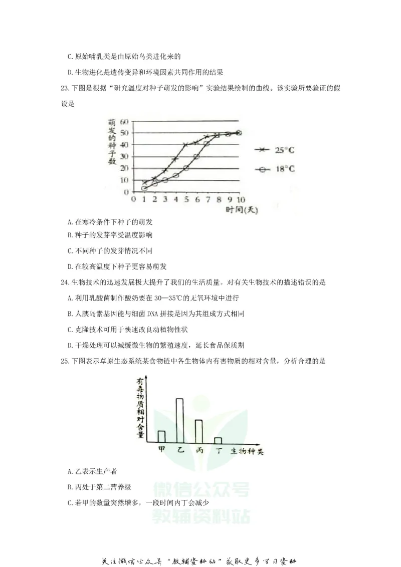《2018山东省潍坊市中考生物真题及答案_初高中资料库_初中资料库（转存避免链接过期失效）_初中生物》第5页预览