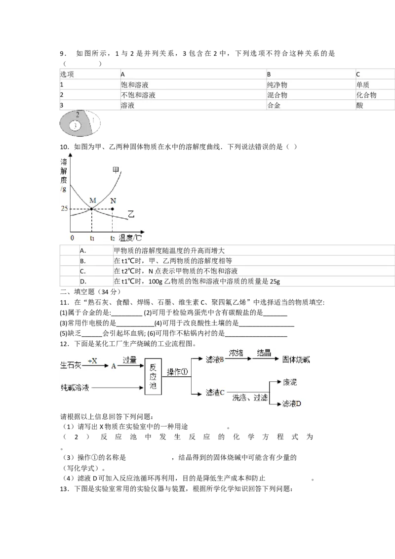 《2018年安徽省阜阳市中考化学模拟试题_初高中资料库_初中资料库（转存避免链接过期失效）_初中化学》第2页预览