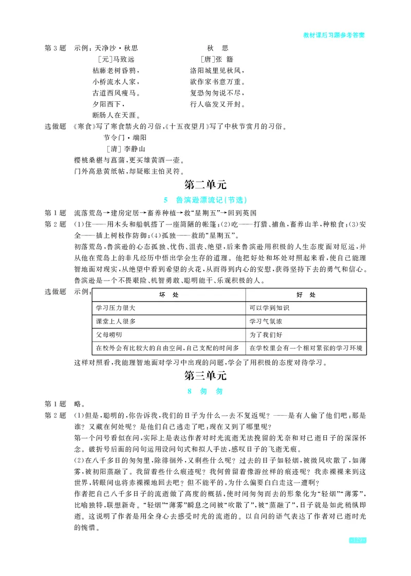 《语文6年级下册教材课后习题答案_2025小学全科《课后习题答案》大合集语文数学英语科学道法_《小学课后习题参考答案》2025秋_小学语文_1-6下册（25春更新）》第2页预览