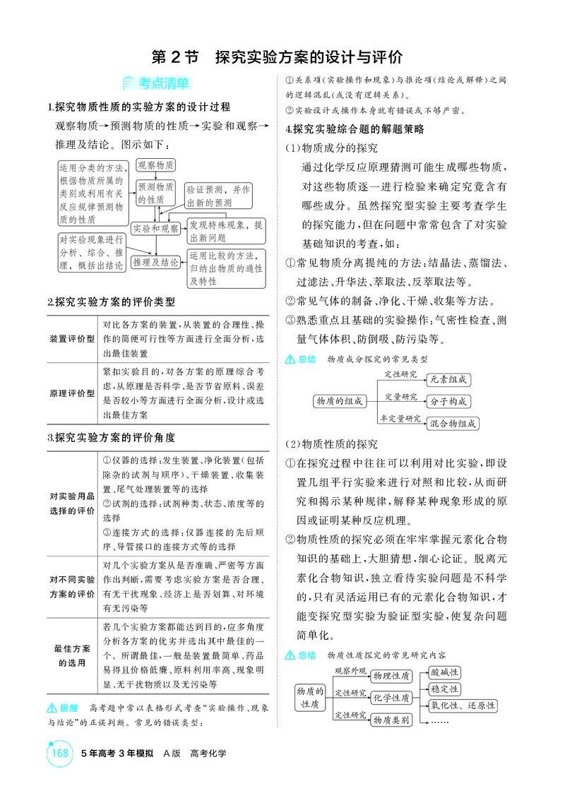 《2_精讲册-第十四章实验方案的设计与评价_2026版教学资源包_202653高考总复习A版_湖南版_2026版.湖南版.选考总复习.化学.5·3A版_二、教师用书PDF_第十四章实验方案的设计与评价_1_专题资料包》第4页预览