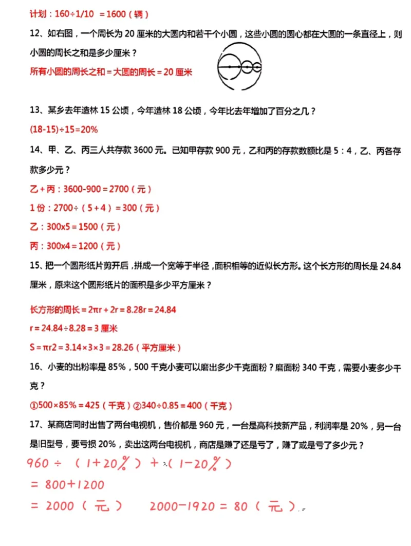 《六上数学期末重难点应用题12.2_6年级上册同步教辅_6上数学_六上数学通用重点必背资料+专项》第2页预览