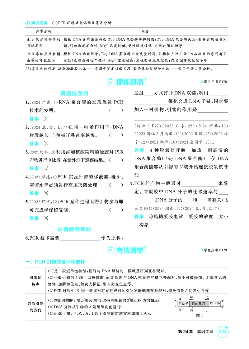 《2_精讲册-第24章基因工程_2026版教学资源包_202653高考总复习A版_广东版_2026版.广东版.选考总复习.生物.5·3A版_第5部分生物技术与工程_第24章基因工程_4_PDF教参电子书》第5页预览