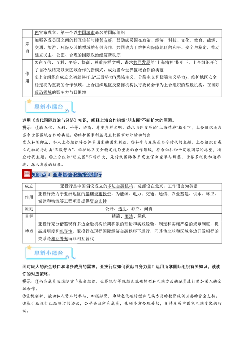 《第09课中国与国际组织（复习讲义）（教师版）（全国通用）_zheng治_2026年_2026年高考政治一轮复习讲义+练习+课件（新教材新高考）-G55_2026版_选择性必修1当代国际政治与经济》第8页预览
