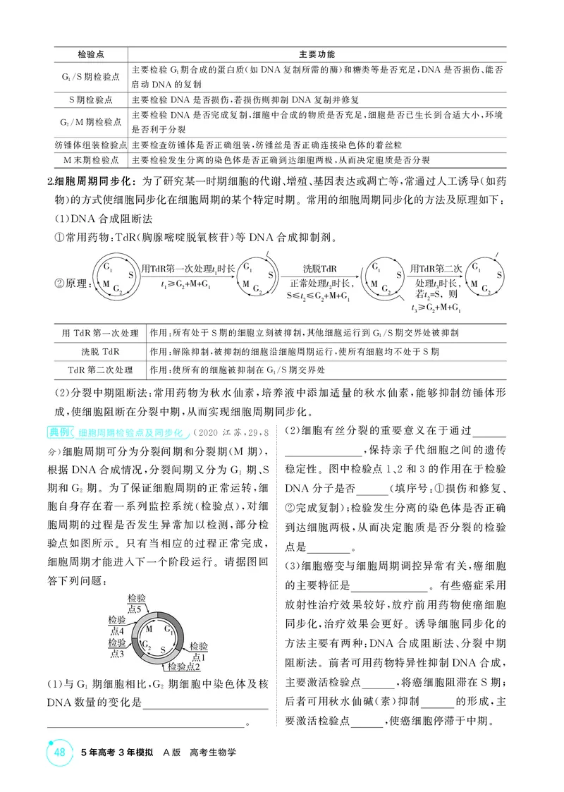 《2_精讲册-第6章细胞的生命历程_2026版教学资源包_202653高考总复习A版_湖南版_2026版.湖南版.选考总复习.生物.5·3A版_第1部分分子与细胞_第6章细胞的生命历程_4_PDF教参电子书》第4页预览