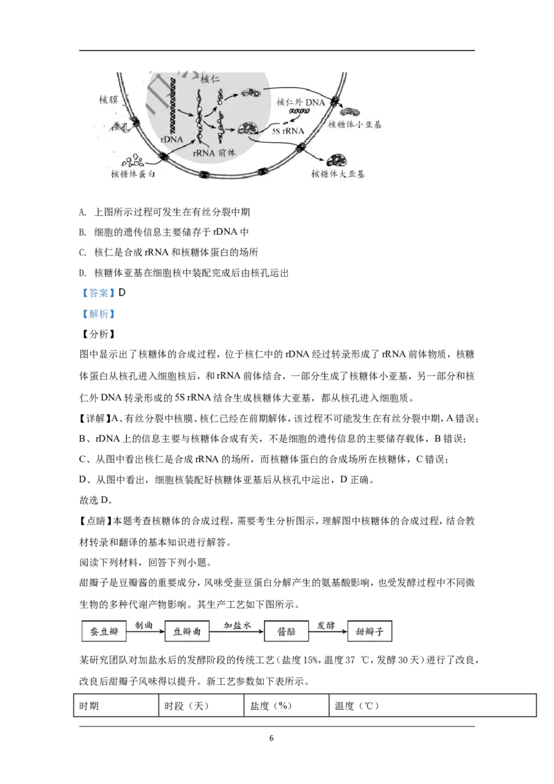 《2020年天津市高考生物试卷解析版(1)_高考一二三轮复习_生物_2027年高考生物专项_2008年-2026年生物高考真题-G427_2008-2020年高考_地方卷_天津高考生物07-21_A4word版》第6页预览