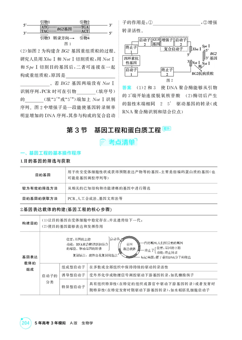 《2_精讲册第24章基因工程_2026版教学资源包_202653高考总复习A版_新高考_生物_教师A版2026年.新高考版.生物.53_第5部分生物技术与工程_第24章基因工程_4_PDF教参电子书》第6页预览