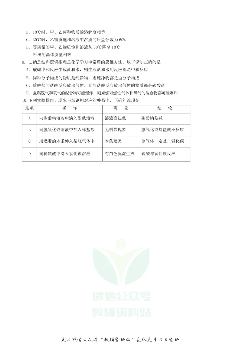 《2018湖南省张家界市中考化学真题及答案_初高中资料库_初中资料库（转存避免链接过期失效）_初中化学》第2页预览
