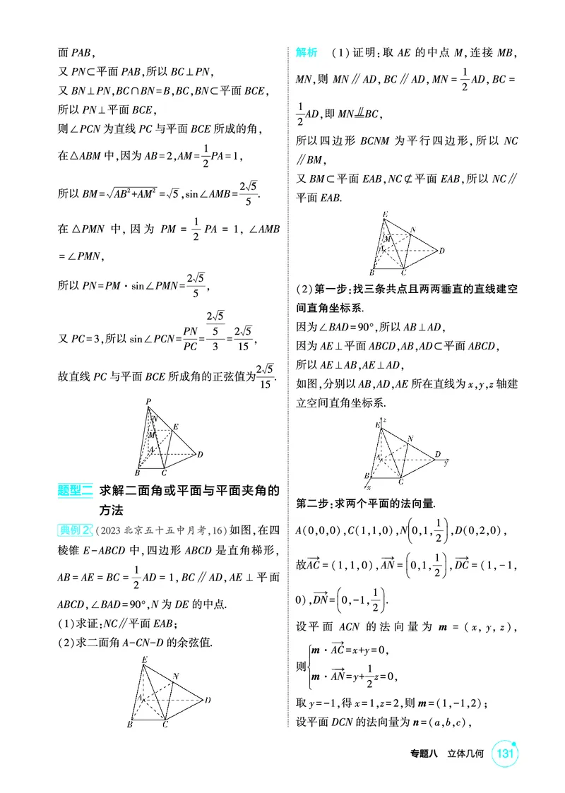 《1_8.5　空间角与距离、空间向量及其应用_2026版教学资源包_202653高考总复习A版_北京版_2026版.北京版.高考总复习.数学.5·3A版_图书电子资源_专题八立体几何_2_精讲册PDF》第4页预览