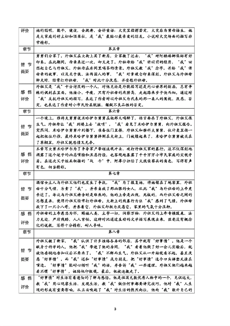 《六年级上册必读名著《童年》高频考点_6年级上册同步教辅_6上语文》第3页预览